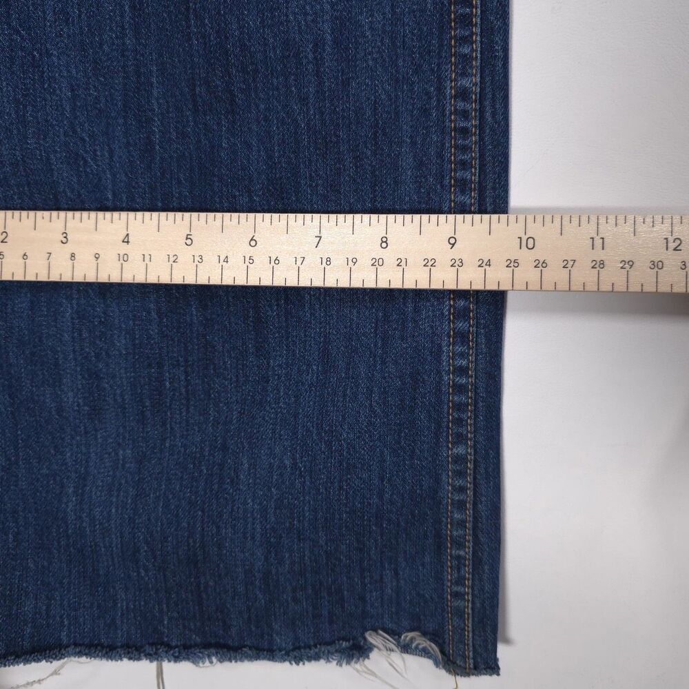 GRLFRND Carla Flare Bootcut Straight Jeans Blue Sunday Raw Hem ORGANIC COTTON 26 - Picture 6 of 16